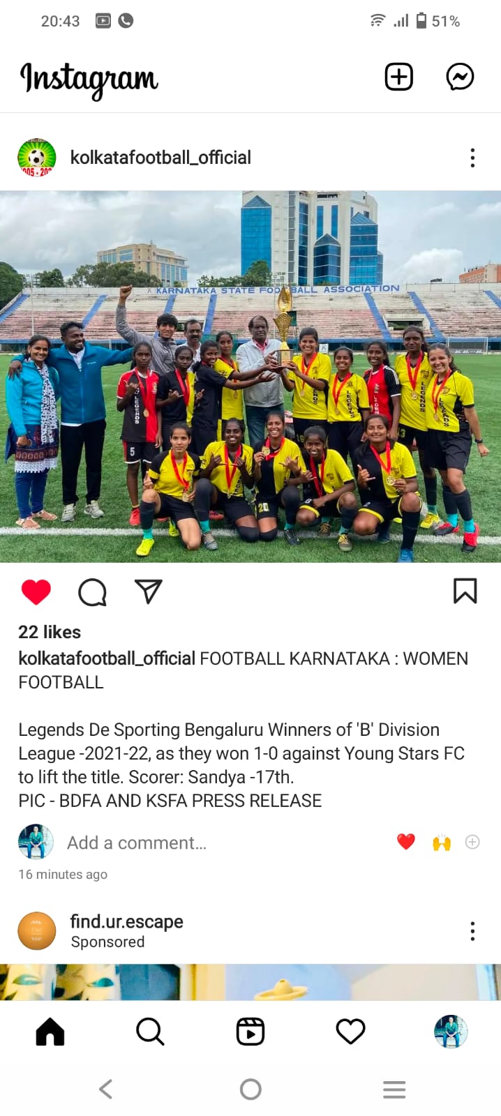 Newspaper clipping: Legends emerge B Division champions, with team photo